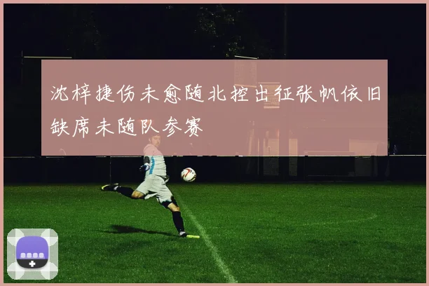 沈梓捷伤未愈随北控出征张帆依旧缺席未随队参赛